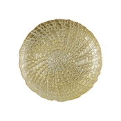 Vietri Rufolo Glass Gold Crocodile Salad Plate - 8.5"