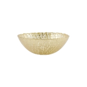 Vietri Rufolo Glass Gold Crocodile Small Bowl - 6.5"