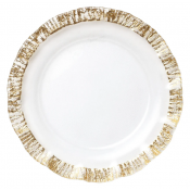 Vietri Rufolo Glass Gold Service Plate/Charger - 12.75"