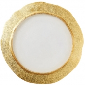 Vietri Rufolo Glass Gold Organic Service Plate/Charger - 12.75"