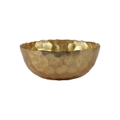 Vietri Rufolo Glass Gold Honeycomb Medium Bowl - 7.5"