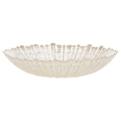 Vietri Rufolo Glass Gold Large Serving Bowl -16"