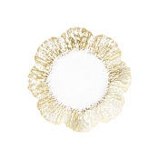 Vietri Rufolo Glass Gold Canape Plate - 6.5"