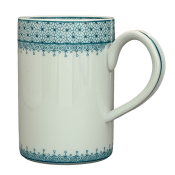 Mottahedeh Turquoise Lace Mug - 4.25"