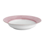 Mottahedeh Pink Lace Rim Soup Plate - 9"