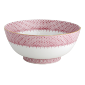 Mottahedeh Pink Lace Round Serving Bowl - 9"