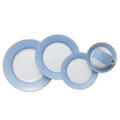 Mottahedeh Cornflower Blue Lace 5 Piece  Setting