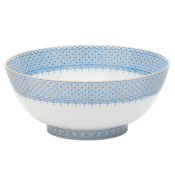 Mottahedeh Cornflower Blue Lace Round Bowl - 9"