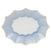 Mottahedeh Cornflower Blue Lace Large Fluted Tray - 11.5"