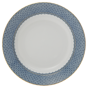 Mottahedeh Blue Lace Rim Soup Plate - 9"