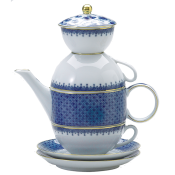 Mottahedeh Blue Lace Tea for Two Set