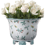 Mottahedeh Famille Verte Five Lobed Cachepot - 12"
