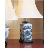 Mottahedeh Blue Canton Small Tea Jar Lamp