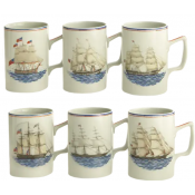 Mottahedeh American Ship Mugs - Set of 6