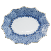 Mottahedeh Blue Lace Fluted Tray - Small / 8.25"
