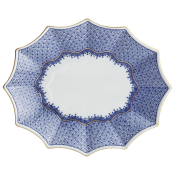 Mottahedeh Blue Lace Fluted Tray - Large / 11.5"