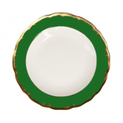 Mottahedeh Chelsea Feather Ivy Green Dessert Plate - 8.5"
