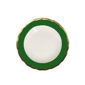 Mottahedeh Chelsea Feather Ivy Green  Bread + Butter Plate - 7.25"