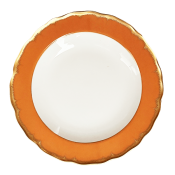 Mottahedeh Chelsea Feather Amber Dinner Plate - 10"
