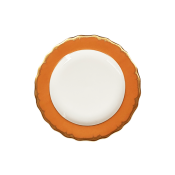 Mottahedeh Chelsea Feather Amber Bread + Butter Plate - 7.25"