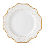Anna Weatherley Simply Anna Antique Polka Gold Brerad Plate - 6.5"