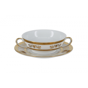 Deshoulieres Orsay White Cream Soup Saucer