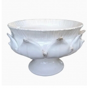Arte Italica Scavo Harvest Pedestal Bowl - Antique White