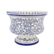 Vietri Scorrimento Blu Large Planter - 14.5"