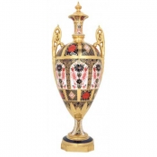 Royal Crown Derby Old Imari Solid Gold Band Vase L/S
