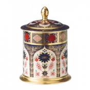 Royal Crown Derby Old Imari Solid Gold Band Storage Jar