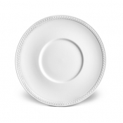 L'Objet Soie Tressee White Saucer