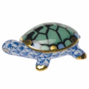Herend Tiny Turtle Blue