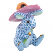 Herend Umbrella Bunny - Blue