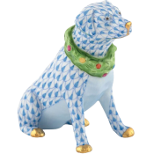 Herend Holiday Dog - Blue