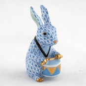 Herend Drummer Bunny - Blue