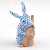 Herend Cello Bunny - Blue