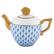 Herend Teapot Figure Blue