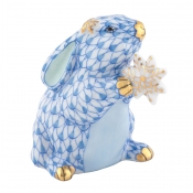 Herend Snowflake Bunny - Blue