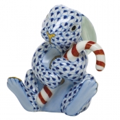 Herend Candy Cane Bunny - Sapphire