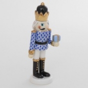 Herend Nutcracker with Gift - Sapphire