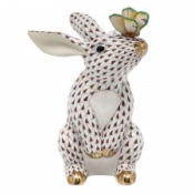 Herend Bunny w/ Butterfly Chocolate