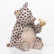 Herend Bear w/ Bird Chocolate