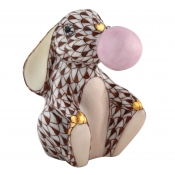 Herend Bubble Gum Bunny - Chocolate