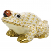 Herend Frog w/ Ladybug - Butterscotch