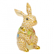 Herend Bunny with Christmas Lights - Butterscotch