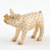 Herend Pig with Butterfly Butterscotch
