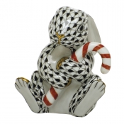 Herend Candy Cane Bunny - Black