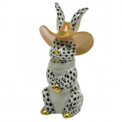 Herend Cowboy Bunny - Black