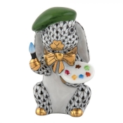 Herend Painter Bunny - Black
