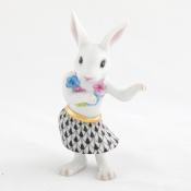 Herend Hula Bunny Black